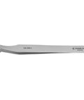 Pro Grade Medical Stainless Steel Tweezers For Soft Wire Cutting With 70 Degree Angulated Tip, side view on white background