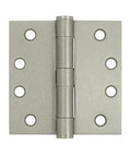 Heavy Duty 4 By 4 Inch Square Steel Door Hinges Set Of 10 With Ball Bearing For Quiet No Squeak Door Operation Antique Nickel Finish