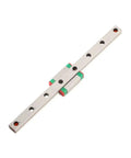 High Precision Miniature Linear Guide Rail Kit With 9mm Width Slide Block And Pre Drilled Support Rails For Smooth Low Friction Motion Control Up To 260mm Length Easy Install Setup No Maintenance Required Perfect For DIY Projects., metal linear guide rail with 9mm slide block and pre drilled holes
