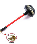 SpiroNet RHCP High Performance 5.8GHz FPV Antenna For UAV Video And Telemetry With High Gain Signal Stability Anti Interference SMA Male Connector And 82mm Cable 1pc, showing the antenna with red cable and black cap.