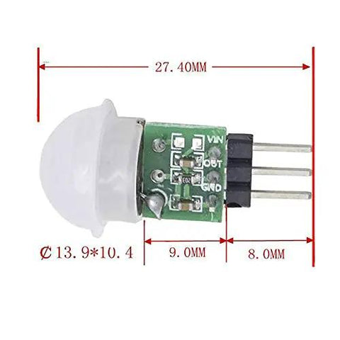 Side view of Mini PIR Motion Sensor Module HC SR312 AM312 For Arduino Pyroelectric Infrared Distance Detector High Sensitivity Low Power