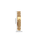 25 Piece Brass Barrel Hinges Set For Small Jewelry Boxes And Wooden Cabinets, 0.7in x 0.1in size, side view of hidden hinge