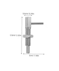 Tough As Nails Stainless Steel L Handle Spring Plunger Locking Pin dimensions 5.9cm long, lightweight indexing latch for toolboxes.