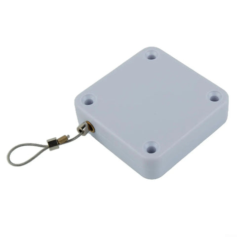 Punch-Free No-Drill Automatic Sliding Door Closer 1200G With Quiet Auto Return, easy setup box with mounting cable, white finish close-up