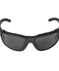 Rectangular Polarized High Performance Safety Glasses With Gasket Black Eye Protection For Work And DIY Projects, front view
