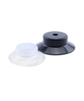 10 Pack Heavy Duty Silicone Vacuum Suction Cups For Pfg Pneumatic Manipulator Nozzle black and clear suction cups side by side