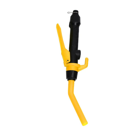 Compact Mingzhe Emergency Fuel Extractor Pump For Gasoline Transfer handles kerosene, portable siphon tool with yellow handle.