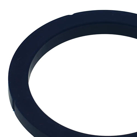 Close-up of black Head Gasket For Espresso Machines 72mm Outer Diameter 58mm Inner Diameter 7mm Thick Food Grade Silicone Seal
