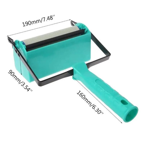 Pro Level Decorative Wall Paint Roller Brush With Ergonomic Rubber Grip For Slick Interior Finishes And Quick Diy Home Coats That Knock Out Wall Makeovers In Zero Hassle Every Time, featuring a soft rubber handle and microfibre cover.