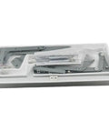 Vertical Swing Cabinet Door Hinge Kit For Upward Lift Systems in packaging, includes springs and metal parts