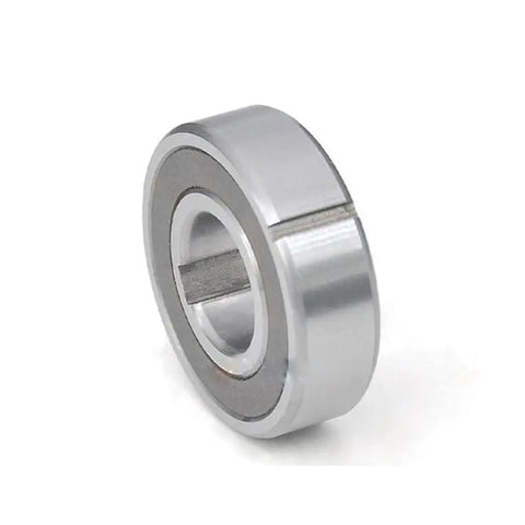 Built Tough Sprag Clutch One Way Bearing Featuring Rock Solid Dual Keyway Design For Slick Freewheel Backstop And Zero Hassle Overrunning Indexing Tasks Measuring 20 Mm By 47 Mm By 14 Mm Heavy Duty Metric Engineering close-up view of steel bearing
