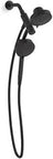 Awaken 2 In 1 Shower Kit With Rotating Shower Head And Hand Shower 2.5 GPM Matte Black Finish on wall mount
