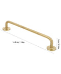 Brushed Brass Cabinet Handles Set Of 2 Solid Brass Drawer Pulls With Base 160mm Hole Spacing Sleek Modern Cupboard Door Pulls