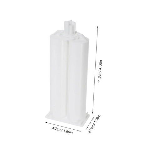 Dual AB Epoxy Cartridge Dispenser For Construction And Outdoor Repairs, 1 To 1 Ratio, Manual Glue Applicator With Reliable Flow Control, Portable Tube Work Kit For Pros And DIY Projects, 50ml, 11.6cm