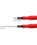 All In One RC Tool Kit With Pouch And Carry Case Including Hex Nut Drivers 1.5mm To 4mm, Six Hex Drivers, Five Nut Drivers, Wrench, Driver Handle, Philips And Flat Head Screwdrivers For RC Cars And Hobbyists On The Go. red driver handle with extended bit
