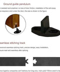 Ground guide pendulum and seamless stitching track for Heavy Duty Double Bypass Sliding Barn Door Hardware Kit.
