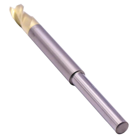 End mill, solid carbide, ZRN-coated, 5/16 in dia, 3-flute, 37° helix, 1/4 in reduced shank, 1/2 in length of cut, 3-3/4 in overall length