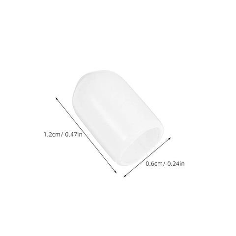 Top Shred Yardwe 100 Pcs Flexible White PVC Bolt End Caps Round Tube Protectors For Screw Thread Guarding And Snazzy Identification In Industrial Shop Jobs And Home Renos To Keep Threads Safe From Damage, 1.2 x 0.6 cm