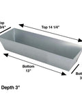 13 Inch Steel Mud Pan For Drywall Jobsite Ready Built Tough Rust Proof Galvanized Steel With Sheared Edges