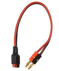Beefy 30A SB To 4mm Banana Cable Adapter With 12AWG Pure Copper Wire For RC LiPo Battery Charging Station, 30cm Length, red and black wires