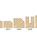 7 Pc Heavy Duty Carbide Tipped Router Bit Set With Solid One Half Inch Shank No Frills Woodworking Kit shows various profile shapes.