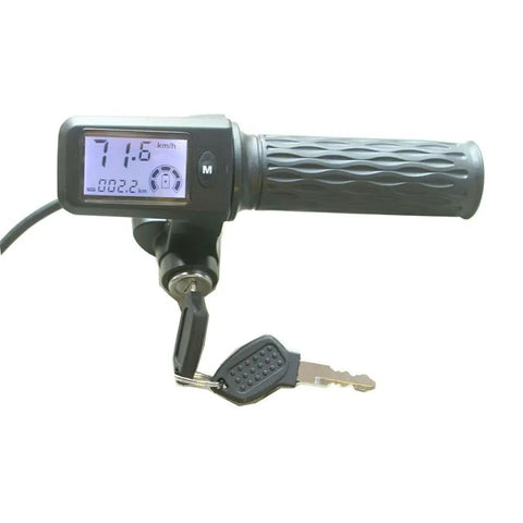 Universal Electric Scooter Throttle With Speedometer And Mileage Display For Ebike 36V 48V 60V 72V Brushless Controllers, Adjustable Voltage, No Fuss Install, Snappy Acceleration