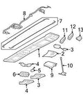 Heavy Duty Vehicle Storage Bin Designed For Trucks And Rigs To Keep Your Badass Gear Secure During Long Hauls Or Weekender Drives Custom Fit Mounting Hardware Adds A Sleek Touch Behind The Seat assembly diagram with labeled parts.