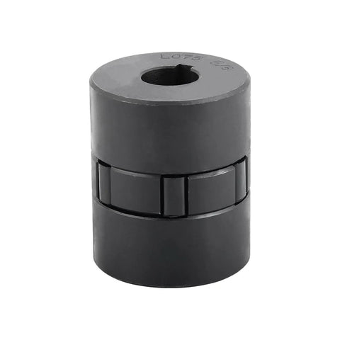 L-jaw coupling hub, 3/4 to 3/4 in, 3-piece set with Buna-N rubber spider for log splitter, black metal