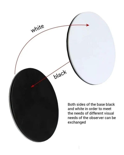 Dual Sided White And Black Round Microscope Working Stage Plate 60mm 95mm 100mm Plastic Lab Platform For Stereo Microscopes Non Reflective 5mm Thick Translucent Round Specimen Plate, white and black sides
