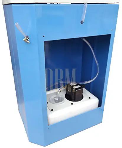 Interior view of 13 Inch 3 Phase Cold Saw Metal Cutter with Heavy Duty Stand and Swivel Vise for Ferrous Materials, 1.5 HP motor.