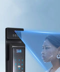 Fully Automatic Smart Door Lock Offering Slick 3D Fingerprint Recognition And Instant Remote Video Chat For Dead Simple Secure Entry Using Passcodes Swipe Cards Standard Keys with facial recognition technology.