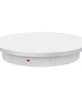 Super Heavy Duty Motorized Turntable With Speed Adjustable Base For Human 3D Scan And Store Display showcasing Massive 660 Lb Load Capacity visible from top angle, 23-inch white platform.