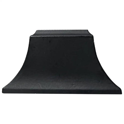 Satin black 1/2 Inch Iron Baluster Flat Shoe for Indoor Stairs, Square Screw Down Base, Durable Stair Part