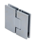 Victoria 180 Degree Glass-To-Glass Shower Hinge in Polished Chrome for Heavy Duty Doors fits 3/8 to 1/2 inch tempered glass