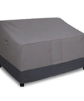 Heavy Duty 2 Seater Outdoor Loveseat Cover Waterproof Windproof With Air Vent 58 Inch Wide 32.5 Inch Deep 31 Inch High Gray Dark Gray Patio Furniture Sofa Cover Built Tough