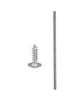 High Grade Top Shelf 10 Pack 1mm X 400mm Carbon Fiber Rods And 50 Pack 2mm X 8mm Self Tapping Screws, showcasing a stainless screw and carbon rod.
