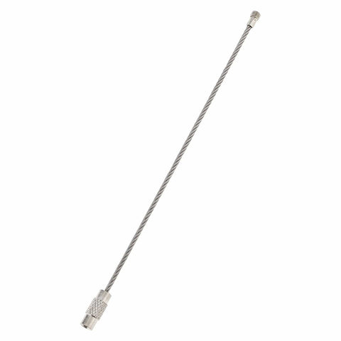 Stainless Steel Wire Key Ring Cable from 25 Pack, 4.6 Inch Loop for Travel Luggage Tags, Keys, Dog Tags, and Hanging Key Rings, Heavy Duty
