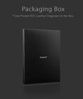 Packaging box for Full Grain Leather Pocket Organizer For Everyday Carry Pouch With Knife Holder And Pen Loop Rugged Chestnut