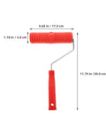 Knockout 2 Piece Wood Grain Texture Paint Roller Pair Featuring Rock Solid Grip Handle For Quick Drywall Mud Work and Real Deal Fake Timber Finish Results That Truly Stand Out, red textured roller, 7 inch size