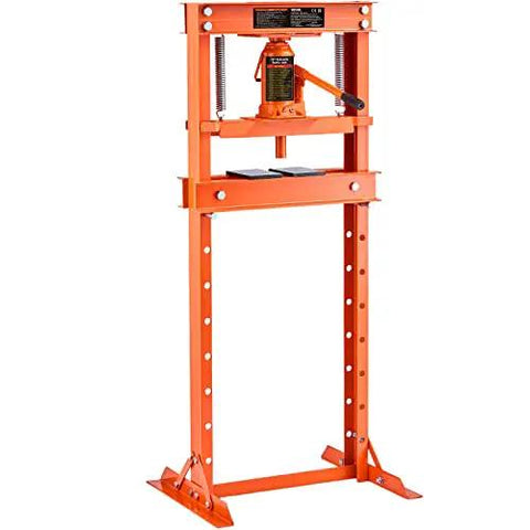 Beast 12 Ton Hydraulic Shop Press With H Frame, 4 Position Adjustable Height And Movable Plates, Ideal For Garage Or Pro Shops