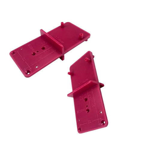 Portable Cabinet Hinge Jig Drill Guide Locator 35mm And 40mm, ABS plastic, gray, compact tool for hinge installations.