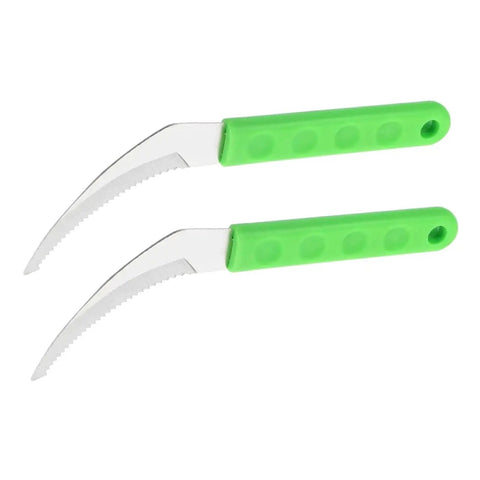 Two Pack Stainless Digger Sickle Long Handle Garden Tool For Weeding Harvesting Grass Cutting And Mulching Made To Beat Tough Jobs Lightweight And Portable Weeder Reaper For Lawn Yard And Farm Use.