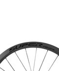 Close-up of 38mm Tubeless Disc Brake Road Wheelset 700c Carbon Fiber Toray T700 With 25mm Rim Shimano 8 To 12 Speed UCI Approved