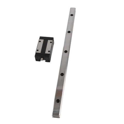 Slick And Fast Linear Guide Rail And Slider Kit With Ball Bearing Steel Block For Ultra-Precise Motion, P-Grade Linear Motion System For 3D Printers, CNC Machines, And Automation Equipment (300mm), silver rail and black slider