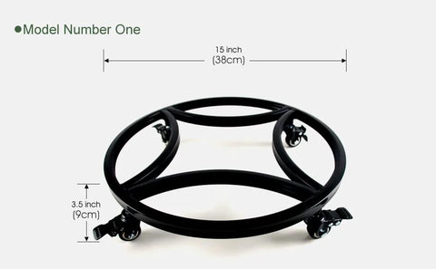 15 Inch Plant Caddy With Wheels Heavy Duty Construction Supports Up To 300 Lbs With Brakes Polyurethane Silent Swivel Casters