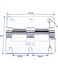Detachable Flight Case Hinge For Cabinet Doors And Wardrobes, heavy-duty industrial hinge with dimensions and metal finish