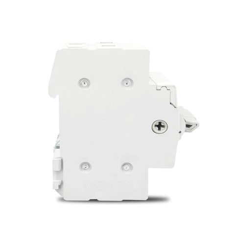 Heavy Duty Circuit Breaker For Foolproof Wiring And Rapid Short Circuit Power Cutoff With Tight Overload Shutoff Guard For Smooth Sailing Electrical Gear Setup, side view.