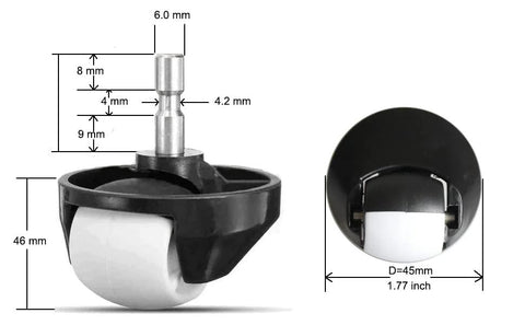 Replacement Front Wheel Caster Assembly For Roomba Vacuum Cleaner 500 600 700 800 900 Series Two Pack With Bearings