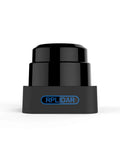 Budget Friendly 360 Degree RPLIDAR S1 TOF Lidar Sensor With 40 Meter Range, black cylindrical design, front view