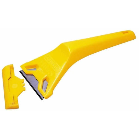 Beast Mode Heavy Duty Window Scraper With Durable Blade, Yellow Handheld Glass Tool For Removing Paint, Stickers And Residue